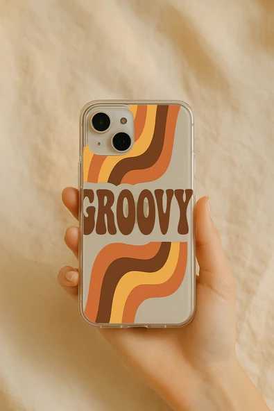 Xiaomi Redmi 9A Groovy Baskılı Şeffaf Silikon Kılıf