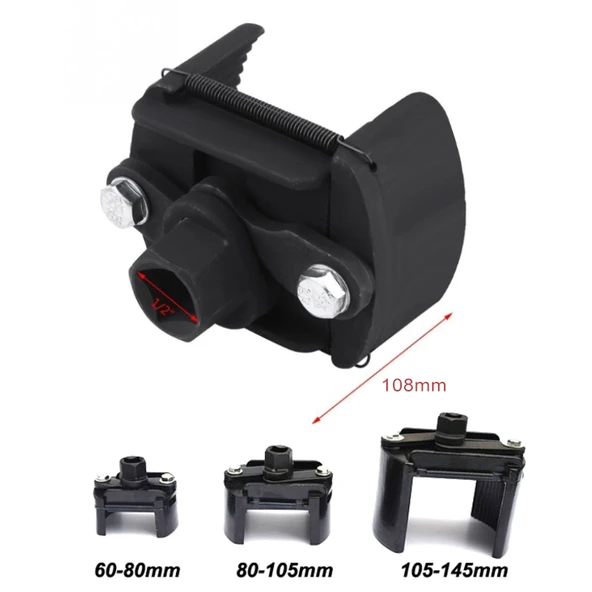 105-145mm Ayarlanabilir Döküm Çelik 2 Çeneli Yağ Filtresi Anahtarı - 4