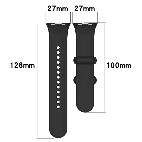 Xiaomi Smart Band 9 Pro 8 Pro Uyumlu Siyah Silikon Saat Kayışı - 6