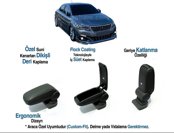 PEVGOAT 301 ARACA ÖZEL KOL DAYAMA VİDASIZ KOLÇAK 2012 2013 2014 2015 2016 2017 2018 2019 2020 ürün görseli 1