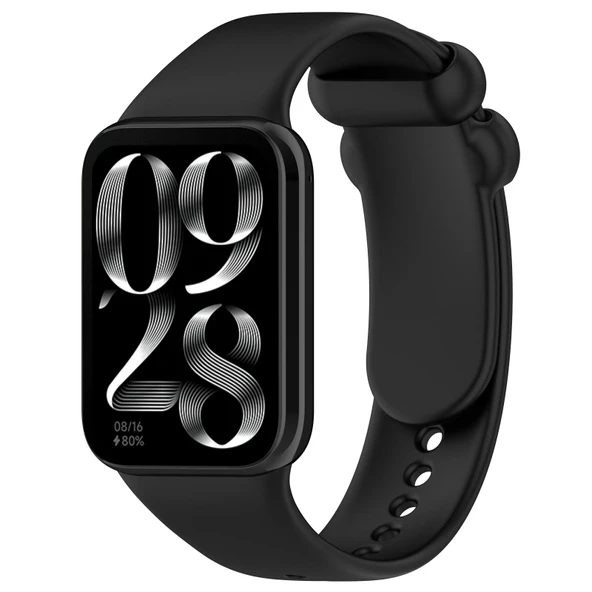 Xiaomi Smart Band 9 Pro 8 Pro Uyumlu Siyah Silikon Saat Kayışı