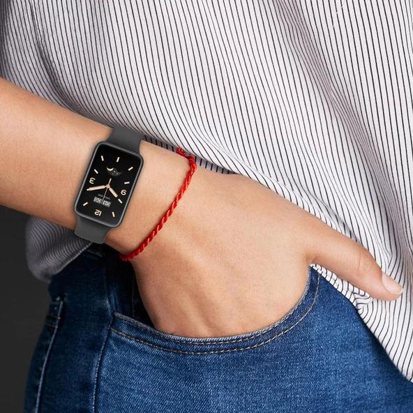 Xiaomi Mi Band 7 Pro Uyumlu Koyu Yeşil Silikon Saat Kayışı - 7