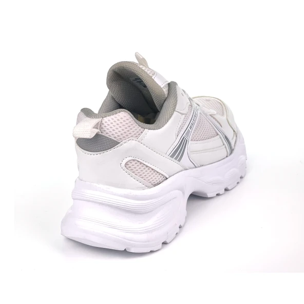 Kadın Beyaz Hafif Fileli Günlük Rahat Sneaker Spor Ayakkabı - 8