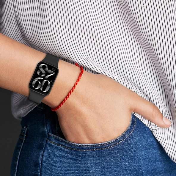 Xiaomi Smart Band 9 Pro 8 Pro Uyumlu Siyah Silikon Saat Kayışı - 8