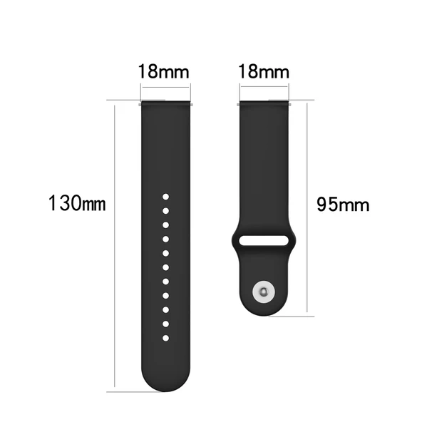 Garmin Vivomove 3s 4s Uyumlu 18mm Büyük Boy Tahoe Mavi Silikon Saat Kayışı Ters Tokalı - 6