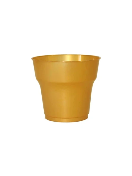 Omeyva Parti Davet Piknik Renkli Mika Plastik Sert Mika Bardak - Altın - 75 Adet ürün görseli 1