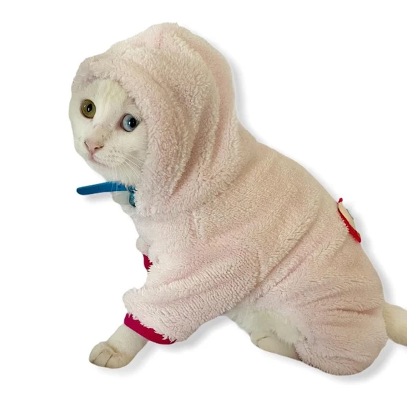 Softie Pink Butterfly Duo Kedi Tulumu Kedi Kıyafeti - 4