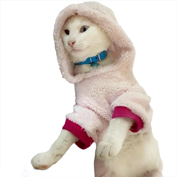 Softie Pink Butterfly Duo Kedi Tulumu Kedi Kıyafeti - 6