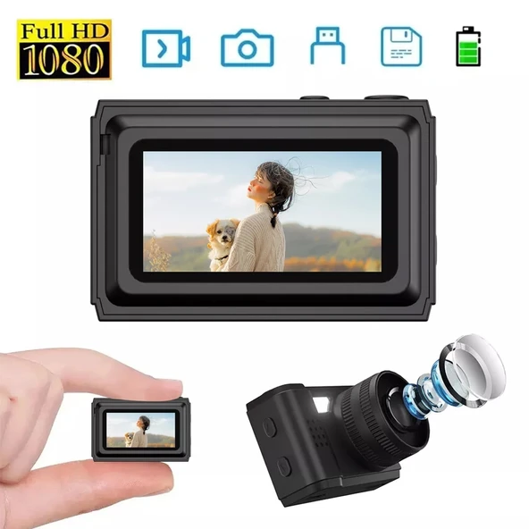 S5 Mini Taşınabilir Kamera 096 İnç HD Ekran Siyah - 2