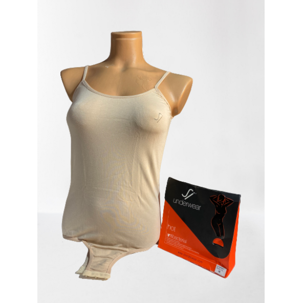 Sİ-YU TEKSTİL WB001 ANTİBAKTERİYEL KADIN İÇ GİYİM ÇIT ÇITLI BODY - 5