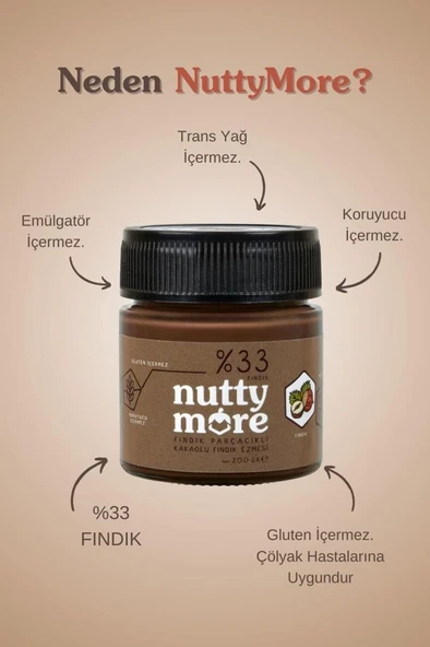 Nutty More Fındık Ezmesi Tanışma Paketi 200 gr x 3 Adet - 3
