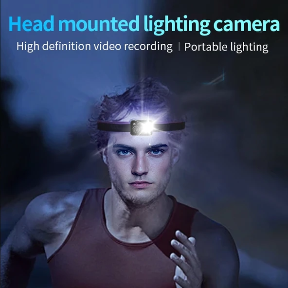 D7 1080P Başa Takılan LED Aydınlatmalı Hareket Sensörlü Video Kayıt Kamerası - 2