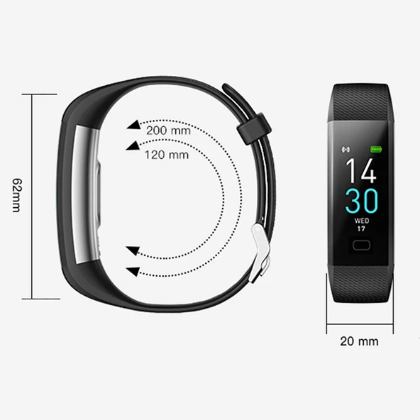 S5-4 Akıllı Bileklik Kırmızı IP68 Su Geçirmez Nabız ve Spor Takipçisi - 10