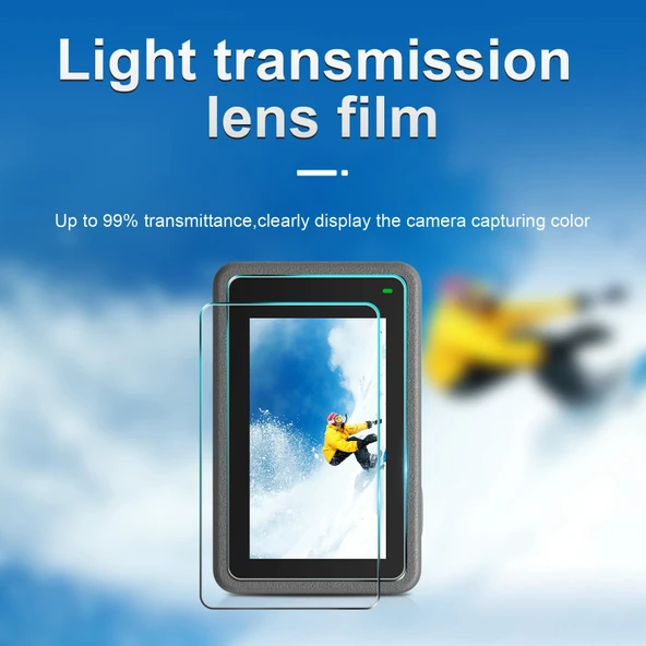 DJI Osmo Action 4 STARTRC 3'ü 1 Arada Lens Koruyucu Ön ve Arka Ekran Temperli Cam Filmleri 2 Set - 5