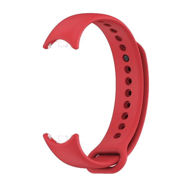 Xiaomi Mi Band 8 9 Uyumlu Kırmızı Silikon Saat Kayışı - 2