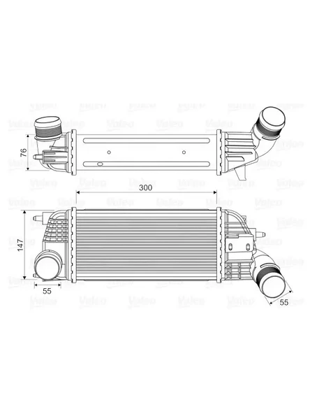 TURBO SOGUTUCU RADYATOR (INTERCOLL) P508 P407 C5 III DW10CTED4 (2,0 16V) OLCU: (299×155)