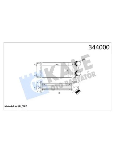 TURBO SOGUTUCU RADYATOR (INTERCOLL) P307 YM C4 C4 PICASSO DV6 (1,6HDI) 06OLCU: (300×147×85)