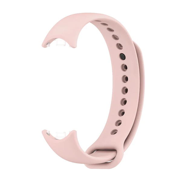 Xiaomi Mi Band 8 9 Uyumlu Pembe Silikon Saat Kayışı - 2