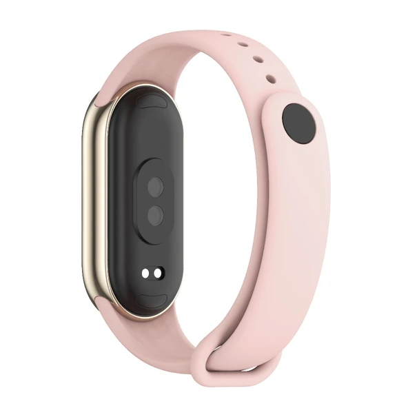 Xiaomi Mi Band 8 9 Uyumlu Pembe Silikon Saat Kayışı - 3