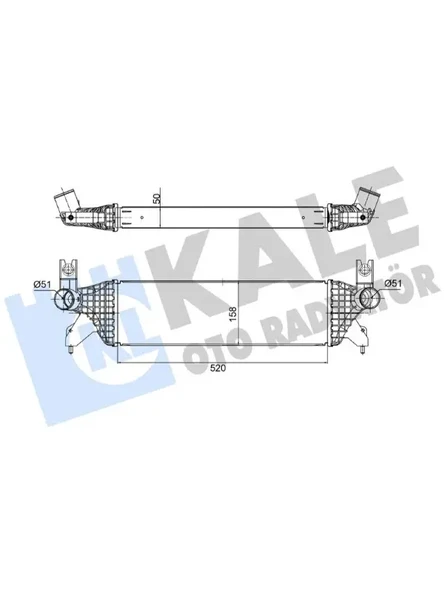 TURBO RADYATORU INTERCOOLER SUZUKI VITARA 1.4T 15 520X158X50