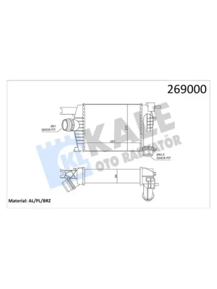 TURBO RADYATORU INTERCOOLER R. CLIO IV 13SYMBOL III 12 CAPTUR 13 D LOGAN II 12 SANDERO II 12 DU