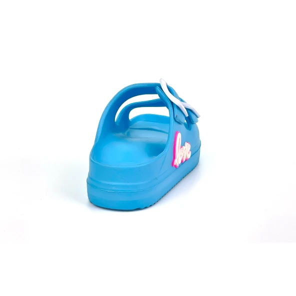 Erkek Çocuk Mavi Tokalı Figürlü Ortopedik Rahat Günlük Terlik - 5