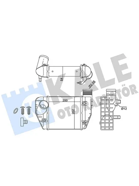 TURBO RADYATORU AUDI / AVANT A6 2,0TDI 2,0TFSI (200×202×62) 0411