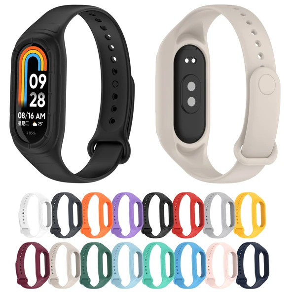 Xiaomi Mi Band 8 Entegre Silikon Saat Kayışı Gece Mavisi - 8
