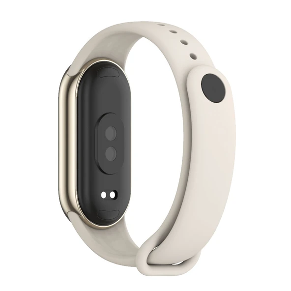 Xiaomi Mi Band 8 9 Uyumlu Gri Silikon Saat Kayışı - 3
