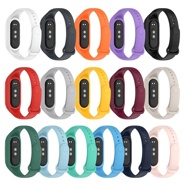 Xiaomi Mi Band 8 Entegre Silikon Saat Kayışı Gece Mavisi - 7