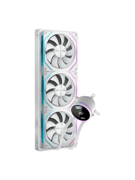 Dragos FrostBite ARGB Beyaz 360 mm İşlemci Sıvı Soğutucu - 3