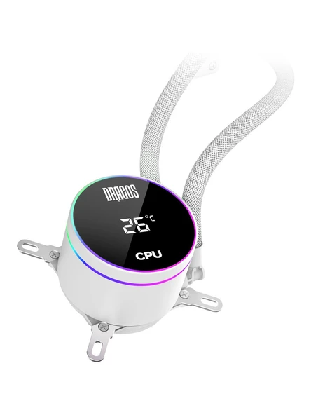 Dragos FrostBite ARGB Beyaz 360 mm İşlemci Sıvı Soğutucu - 4