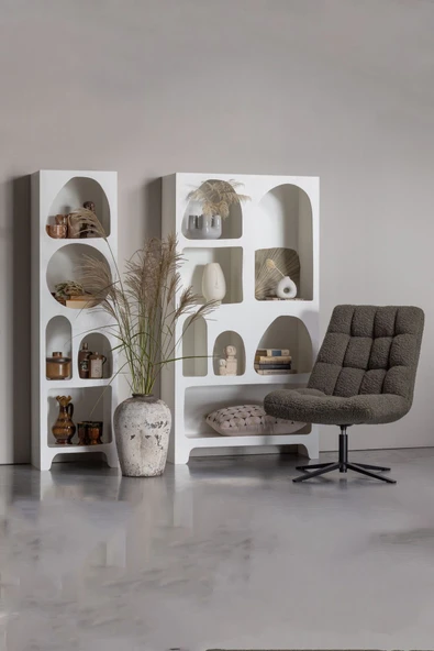 PASAWOODS Delhingo Bohemian Premium Malzeme Modern Dekoratif Bohem Niş Kitaplık Raf (90X32X180 CM) - 2