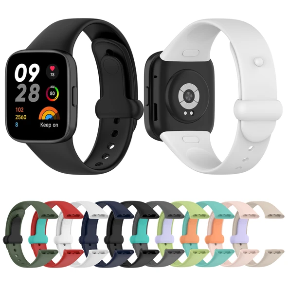 Xiaomi Redmi Watch 3 Uyumlu Silikon Saat Kayışı Limme ve Açık Mor Renk - 4