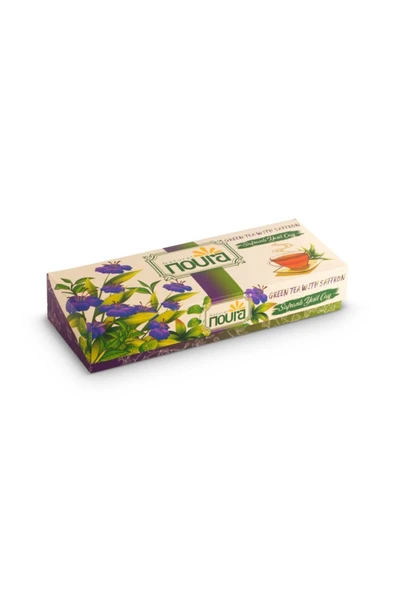 Noura Natural Bardak Poşet Safranlı Yeşil Çay 10'lu