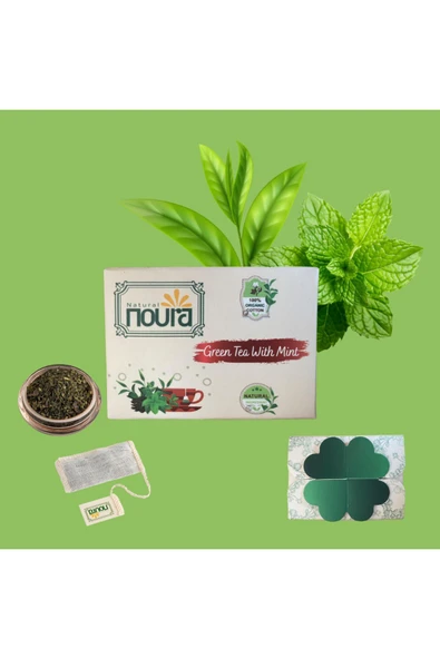 Noura Natural Bardak Poşet Naneli Yeşil Çay 25 Adet - 4