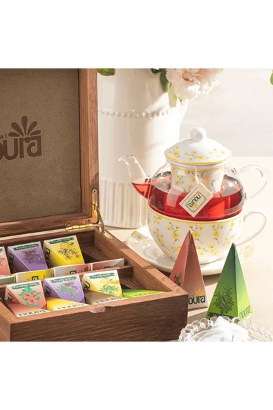 Noura Natural Tek Kişilik Demlik Ve Kupa Takımı - 6