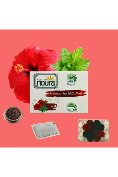 Noura Natural Demlik Poşet Naneli Hibiskus Çayı 22 Adet - 4