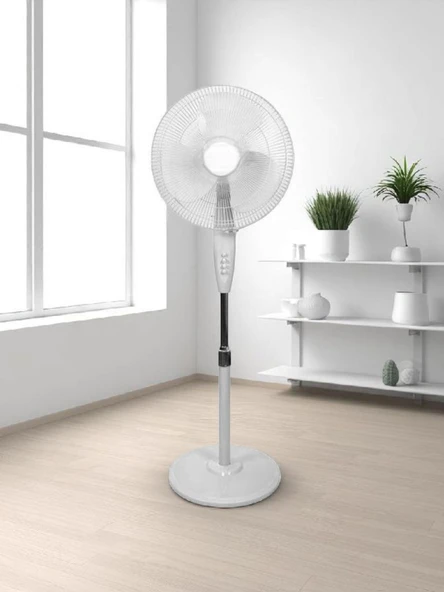 Girist Gr30 Merkür 3 Kademeli Ayaklı Vantilatör 40 cm Beyaz - 4