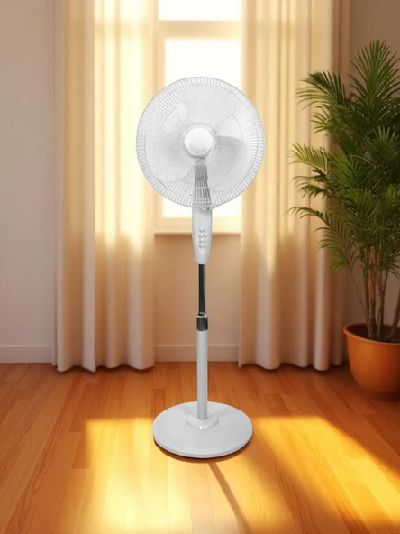 Girist Gr30 Merkür 3 Kademeli Ayaklı Vantilatör 40 cm Beyaz - 5