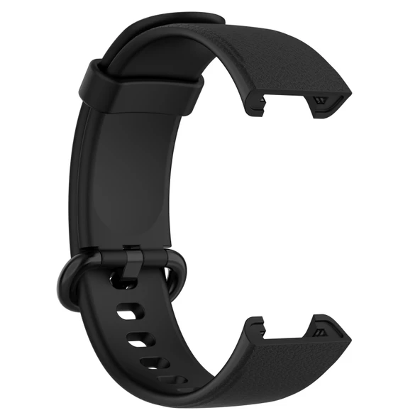 Xiaomi Mi Watch Lite Siyah Deri Saat Kayışı Litchi Dokulu - 3