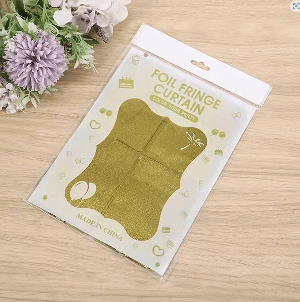 Altın Gold Renk Fon Perde Dekor - Resim 2