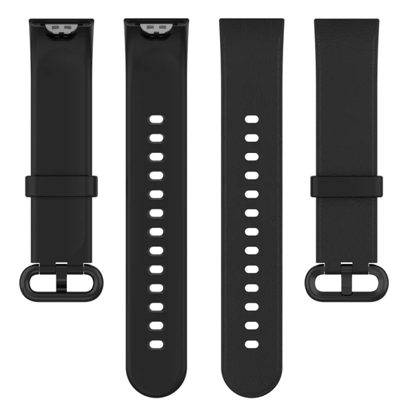 Xiaomi Mi Watch Lite Siyah Deri Saat Kayışı Litchi Dokulu - 4