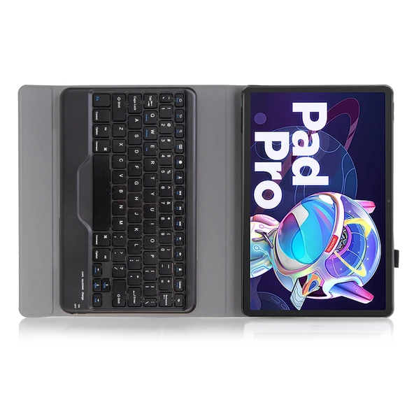 Lenovo XiaoXin Pad Pro 2022 11.2 inç Pembe Bluetooth Klavye Deri Kılıf - 4