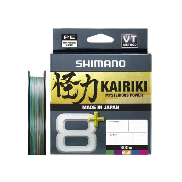 Shimano 24 Kairiki 8+ Plus 300m Multicolor Örgü Misina  0,23 mm - 22.5 kg ürün görseli