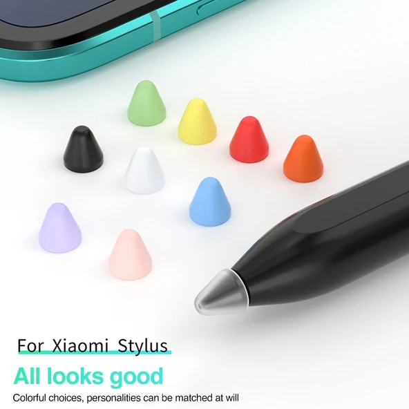 Xiaomi Kalem İçin 10lu Siyah Silikon Uç Kapağı Seti - 2