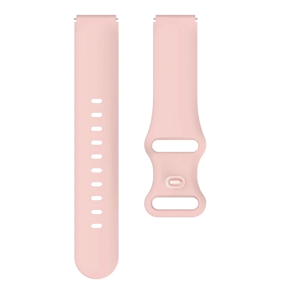 Xiaomi Mi Watch 18mm Kelebek Tokalı Pembe Silikon Saat Kayışı - 3