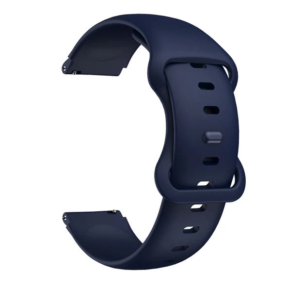 Xiaomi Mi Watch 18mm Kelebek Tokalı Silikon Saat Kayışı Gece Mavisi - 2