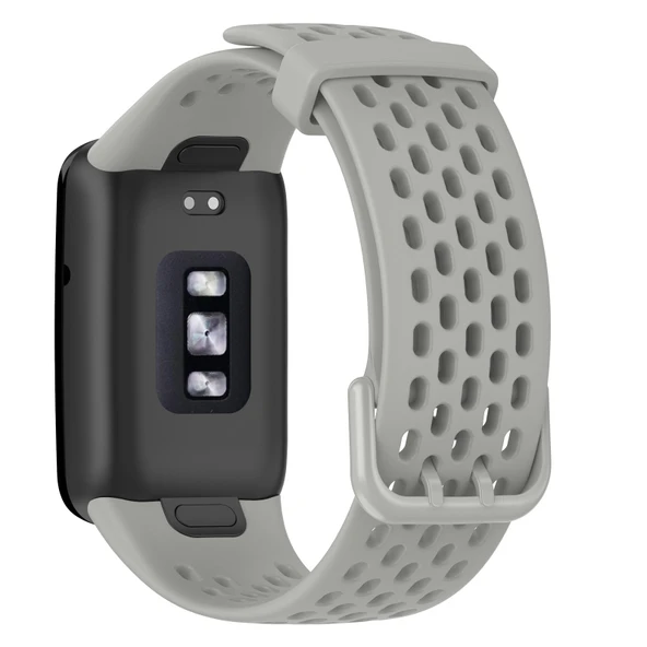 Xiaomi Mi Band 7 Pro Nefes Alabilir TPU Saat Kayışı Gri - 2