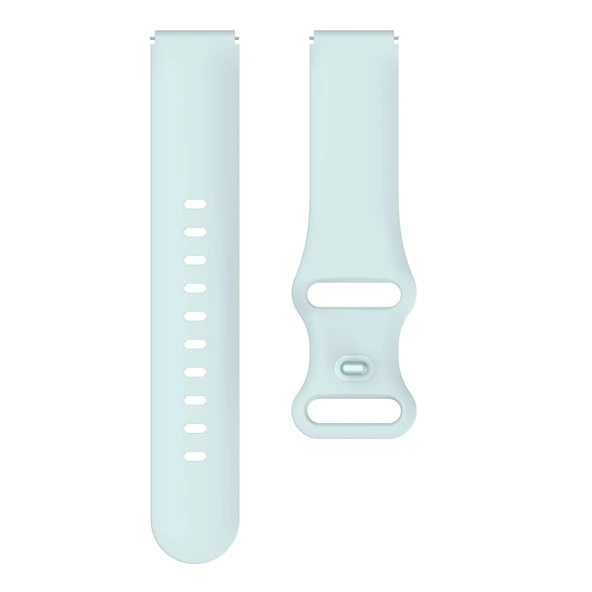 Xiaomi Mi Watch 18mm Kelebek Tokalı Silikon Saat Kayışı Açık Mavi - 3